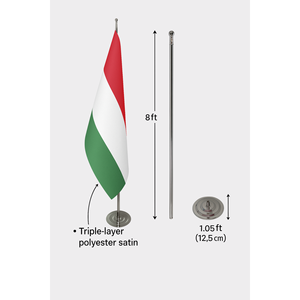 Official Hungary Indoor <b>Flag</b> Digital Printed Silk Polyester Plastic Targeted <b>for</b> Automotive Insurance Education Aluminum <b>Pole</b> - Product Image 6