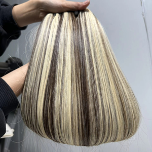 Los paquetes de cabello humano recto a granel más vendidos, cutícula de color piano alineada, precio al por mayor, largo, 10-32 pulgadas - Product Image 1