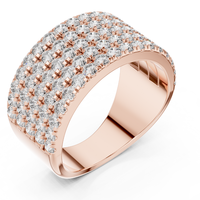 Anillo de Compromiso Cristiano con Diamante Cultivado en Laboratorio con Corte Brillante, Engaste en Canal, Oro Blanco/Amarillo/Rosa de 18K, Certificado IGI, Moderno y Elegante