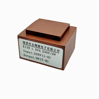 Transformateur de puissance à faible fréquence AC 220V 230V vers 6V 9V 12V EI30 EI35 EI41 EI48 Époxy noir 1VA 1.5VA 2VA 3VA 5VA 10VA