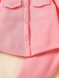 Conjuntos de Ropa de Dos Piezas de Punto de Algodón 100% de Manga Larga con Logotipo Personalizado en Relieve de Alta Calidad para Niñas al por Mayor en Bangladesh - Product Image 5