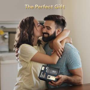 Afeitadora Eléctrica Recargable Negra para Hombre, Impermeable IPX7, con Doble Cuchilla Flotante y Recortadora para el Rostro - Product Image 4