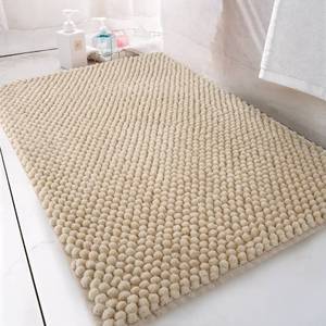 Tapis de salle de bain en microfibre pelucheuse couleur ivoire ananas, antidérapant, lavable, 50x80 cm - Product Image 2