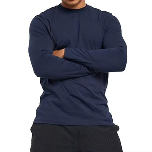 T-shirt à manches longues pour homme, personnalisé, couleur unie, impression sérigraphique, séchage rapide, respirant, 100% coton, coupe classique, 220 grammes - Product Image 1