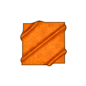 Orange Silk Crepe Satin <b>Square</b> <b>Scarf</b> with Pattern - Product Image 1