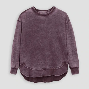 100% sudadera hecha de algodón liso personalizado cuello redondo precio al por mayor ajuste regular mujer Casual moda mujer sudaderas térmicas - Product Image 5