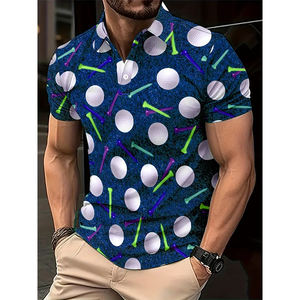 Pour hommes. Manches courtes pour Polo 100% coton Style Golf tissu tricoté respirant pour le travail sportif confort quotidien marche - Product Image 4