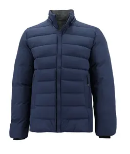 Chaqueta cálida de algodón con cuello alto con capucha Diseño de color sólido Chaquetas acolchadas de invierno para hombres de alta calidad - Product Image 4