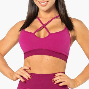 Logo personnalisé course femmes sport soutien-gorge haut Fitness Style Sexy dos antichoc entraînement soutiens-gorge dos nu haut Yoga Sport soutien-gorge - Product Image 5