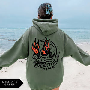 Sweats à capuche personnalisables à épaules tombantes pour femmes-Coupe ample, matière confortable, idéal pour les tenues décontractées et impression personnalisée - Product Image 3