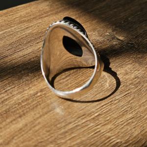 แหวนเงินอัญมณีสีดำนิลดีไซน์แบบเนปาลสำหรับงานแต่งงานหรืองานครบรอบ - Product Image 5