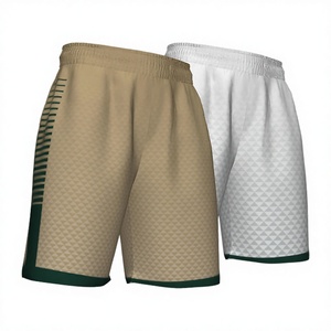 Basket-ball pour hommes personnalisé, respirant, grande taille, antibactérien, séchage rapide, maille polyester, taille élastique, motif brodé 3D - Product Image 1