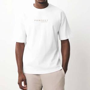 เสื้อยืดสตรีทคอตตอนแบบหนาสำหรับผู้ชายเสื้อยืดโอเวอร์ไซส์ลายพิมพ์โลโก้น้ำหนักมากสำหรับผู้หญิง300GSM - Product Image 6