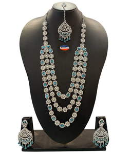 Elegante conjunto de collar de diamantes americanos multicapa Accesorio perfecto para eventos culturales y ceremonias de matrimonio - Product Image 5