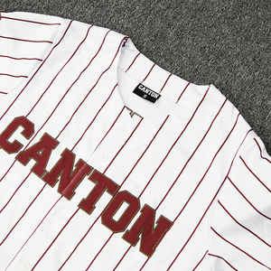 Venta al por mayor clásico rayas Softball uniforme personalizado digital impreso retro béisbol desgaste número hombres béisbol Jersey - Product Image 3