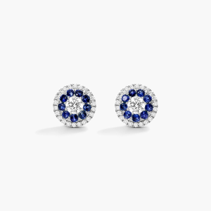Haute brillance 925 argent Moissanite diamant boucles d'oreilles brillant forme ronde cadeau parfait pour anniversaire anniversaire cadeaux de mariage - Product Image 1