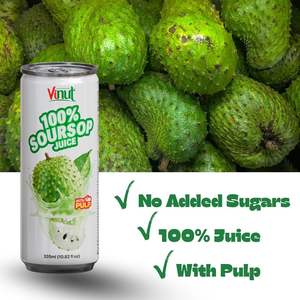 Purée de corossol 100% sans sucre avec vraie pulpe 320ml, vente en gros, marque privée, échantillon gratuit, fabricant vietnamien - Product Image 2