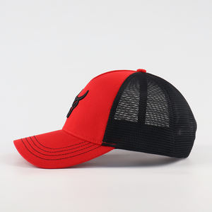 OEM diseño personalizado su propio logotipo gorra de béisbol de camionero de algodón 5 paneles de malla de un solo pecho hebilla de cierre Unisex ajustable deportivo - Product Image 3