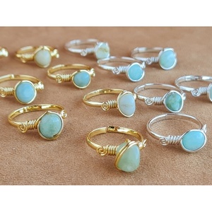 Gold and Silver Plated Fashion <b>Rings</b> with Natural Stone Accents for Resale Appeal - Product Image 3