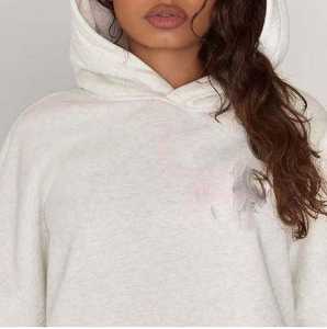 Sudadera con Capucha de Forro Polar OEM ODM de 420 g/m², Tejida para Invierno, Holgada, Personalizada, Antibolitas, Transpirable, para Mujer, con Insignia - Product Image 5