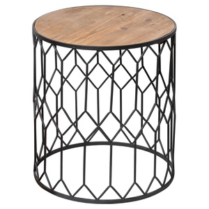 Nouvelles tables d'appoint gigognes avec dessus en aggloméré, cadre en métal robuste, design industriel moderne, idéal pour le salon. - Product Image 1