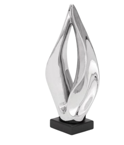 Objets de table en aluminium de forme unique faits à la main, sculpture moderne d'art en métal, objets de table décoratifs de fête de mariage - Product Image 6