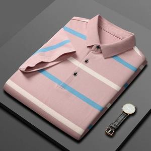 T-shirt polo pour homme OEM-T-shirts en coton à manches courtes et col avec logo brodé pour les acheteurs en gros - Product Image 5