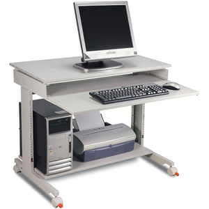 Mobile Office <b>Desk</b> H720xW900xD500mm Light <b>Grey</b> RAL 7035 - Product Image 3