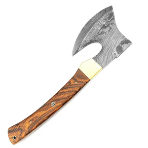 Hache de survie viking en acier Damas forgée à la main, poids 1,5 kg, tête d'hache en bois de frêne, fabrication industrielle personnalisée Steel Craft International - Product Image 1
