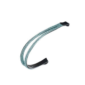 สายคาดคิ้วม้าทำจากหนังแซฟไฟร์ประดับมงกุฎคริสตัลแบบหรูหราขนาดและสีที่กำหนดเองได้ - Product Image 5