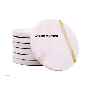 Juego de posavasos decorativos de forma redonda con diseño de textura de color dorado de metal para té y café - Product Image 3
