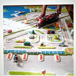 Tapis en polyester à motif abstrait réversible le plus vendu en ligne pour adolescents - Product Image 1