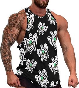 Guam Sea <b>Turtle</b> <b>Men's</b> Muscle Tank Top Sleeveless Workout Tank Shirts Gym Fitness Tees Vest - Product Image 1