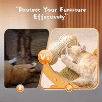 Gratte-chat et hamac tout-en-un avec boule en sisal et planche à gratter en bois-Intérieur Upgrade Edition