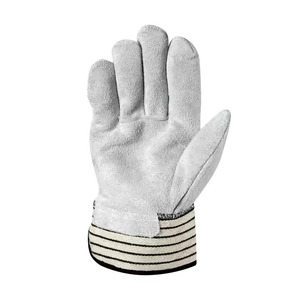 Guantes de trabajo de cuero transpirables duraderos Guantes mecánicos industriales ligeros para exteriores con funciones antideslizantes antivibración anticorte - Product Image 3