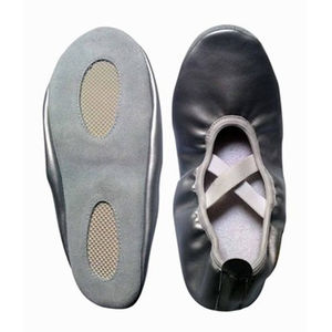 Ballerine en cuir professionnelle de haute qualité pratique danse chaussures de gymnastique noir blanc Logo personnalisé hommes et femmes - Product Image 3