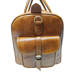 Handmade Moroccan Genuine Leather <b>Duffel</b> <b>Bag</b>-Vintage Weekender Travel <b>Bag</b> with Zipper Closure Large Capacity for Men & Women - Product Image 5