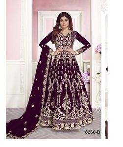 Royal export-vestido de trabajo bordado, nuevo diseño, aspecto de boda, pesado, color con fondo y dupatta - Product Image 1