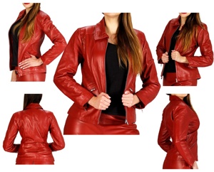 Beautiful Women's Genuine <b>Sheep</b> <b>Skin</b> <b>Jacket</b> High Street Style Breathable PU Stand Long Length XL Size Cotton Filled for - Product Image 6