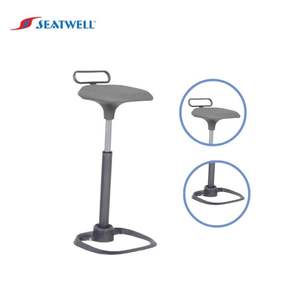 Tabouret de bar pivotant gris haut pour cuisine - Product Image 1