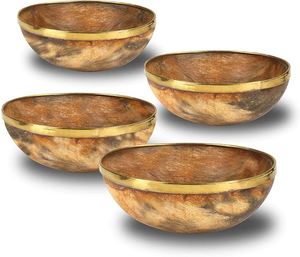 Bol en corne durable, vaisselle éco-responsable, bol en corne décoratif, centre de table traditionnel, sculpté à la main à bas prix - Product Image 1