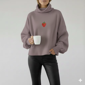 Sudadera con Capucha Extra Grande para Mujer, Estampada con Cristales, Estilo Urbano, Sensación de Algodón Suave, Corte Holgado, Otoño Invierno - Product Image 1