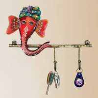 Support mural décoratif en fer Lord Ganesha – Crochet mural décoratif pour la maison et la décoration du Mandir