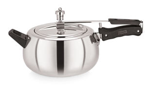 Olla a Presión de Acero Inoxidable con Tapa Exterior y Asas de Baquelita, Olla a Presión Estilo - Product Image 3