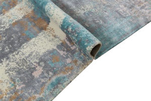 Grand tapis lavable antidérapant en laine brodée tibétaine de style hôtel moderne, tapis à motif de boucle noué à la main, ensembles de tapis - Product Image 6