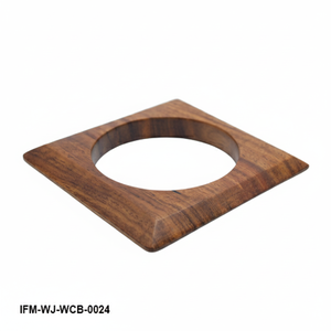 Bracelet en bois torsadé artisanal, bracelet en bois naturel épais, bijoux bohèmes artisanaux pour femmes - Product Image 1