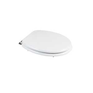 Pour couvercle de siège de toilette universel blanc en bois certifié FSC - Product Image 1