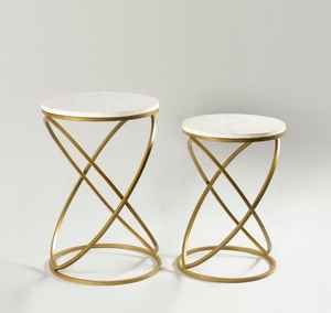 Durable Modern Round Adjustable Customizable Accent Side Coffee Table Iron <b>Metal</b> <b>Top</b> for Home Bedroom Living Room Balcony Office - Product Image 5