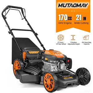 Nouvelle tondeuse à gazon autotractée Mutaomayz 21 pouces 3-en-1, 170 cm³, hauteur réglable sur 7 positions - Product Image 1