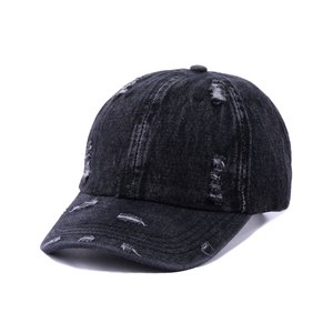 2025 venta al por mayor gorra de mezclilla de algodón desteñido suave personalizado 100% algodón ropa de calle sombrero para hombres y mujeres - Product Image 4